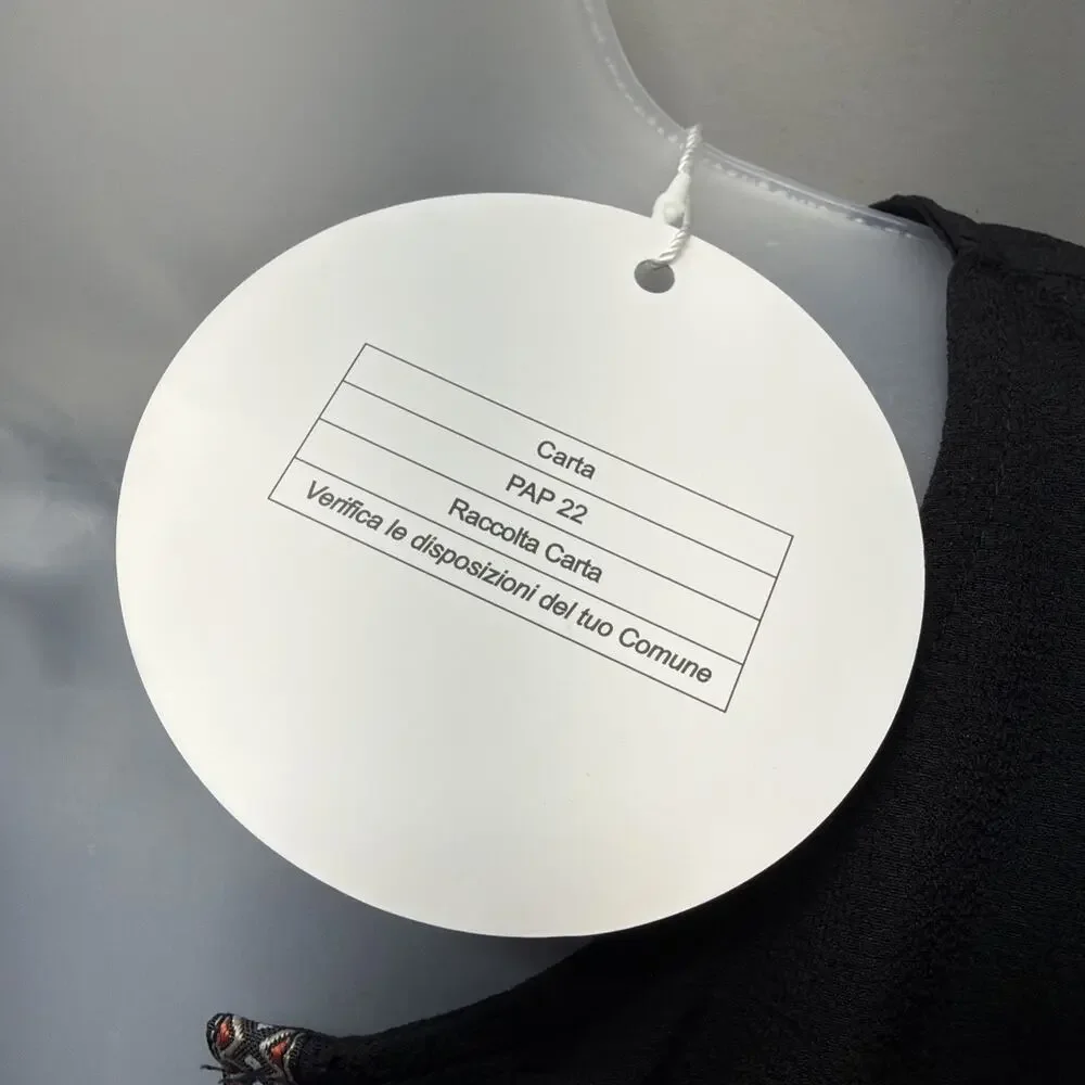 RUSTYDUSTY BOHEMIAN BLACK TUNIC SMOCK DRESS V NECK NWT Size L - Picture 5 of 10